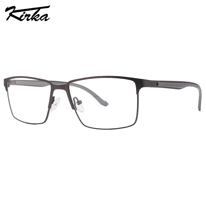 

Kirka Male Eyeglasses Frame Metal Flat Rectangle Glasses Flex Temples Myopia Optic Reading Glasses Prescription Lenses MM2045