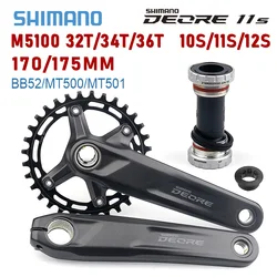 Shimano Deore-Pédalier VTT David M5100, Pignon VTT 10S 11S, Pédalier Vélo Astronomique, 175mm, 170mm, 32T, BB52, M500, M501