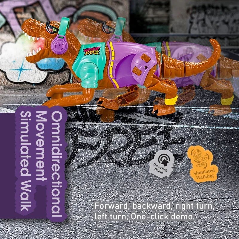 Spray dinosaurios seguimiento infrarrojo RC Animal con sonido ligero Robot electrónico caminar niños RC juguetes regalo cumpleaños para niños