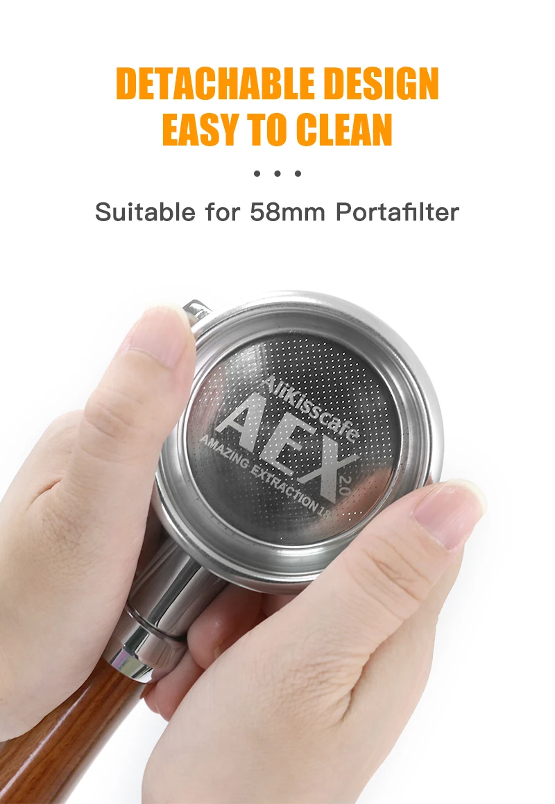 Kaffee Filter Korb 58MM AEX Präzise 18g 22g Puck Bildschirm Für Boden Siebträger Espresso Maschine Zubehör barista Werkzeuge – Detail 8