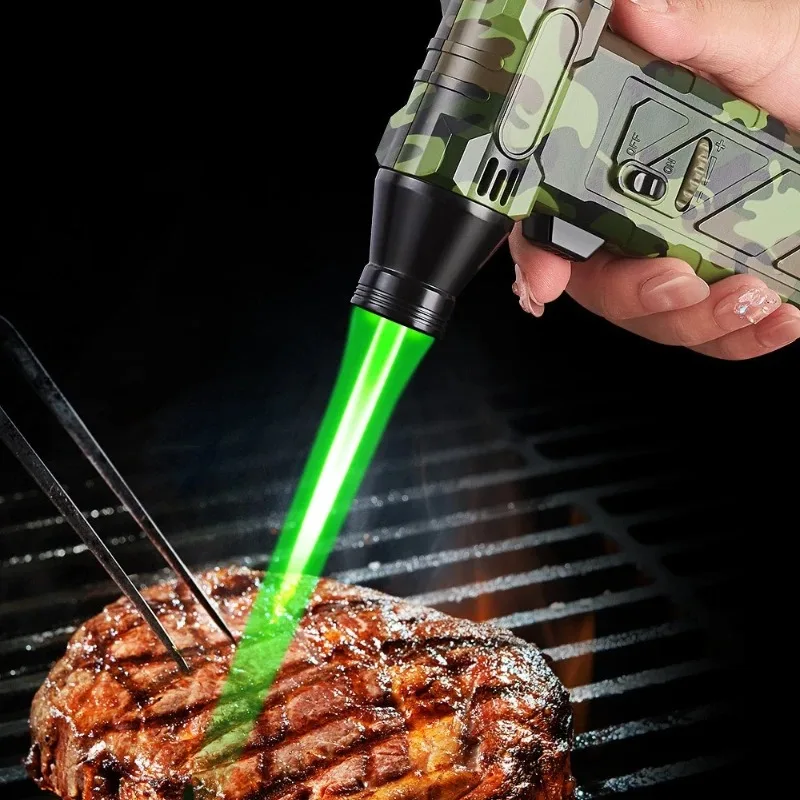 

New Handheld Outdoor Camping Barbecue Portable Multi-functional Igniter, Outdoor Survival Whistle Flame Gun Windproof Lighter