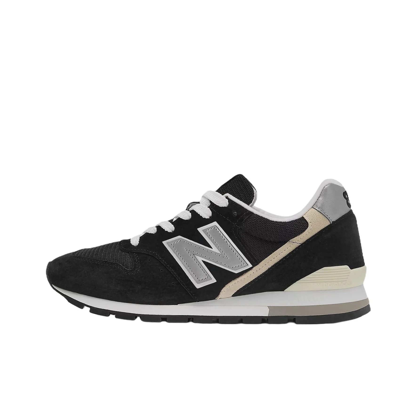 

New Balance NB 996 Comfortable Abrasion Resistant Low top Casual Running Shoes Unisex Black Silver U996BL