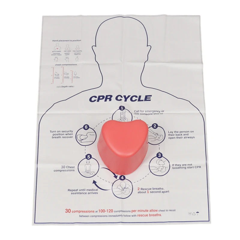 New Mini Heart-Shaped First Aid Training Rescue Teaching Tool Body  Dummy Cpr Nursing Manikin Model Training Model