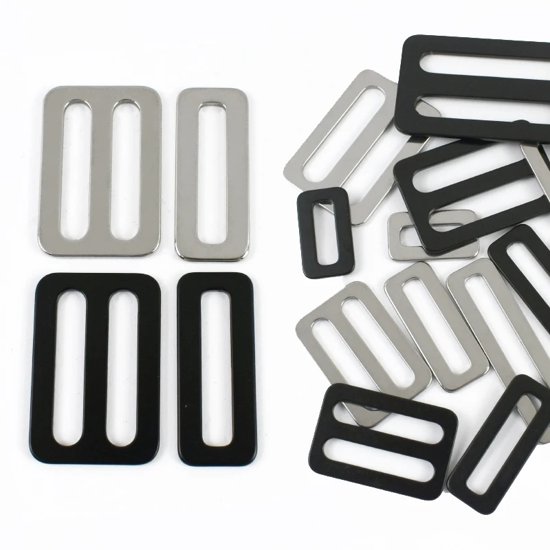 

2/5Pc 20-50mm Bag Clip Stainless Steel Buckles Oval Carabiner Square O Ring Hook Webbing Strap Tri-Glides Slider Buckle Fastener