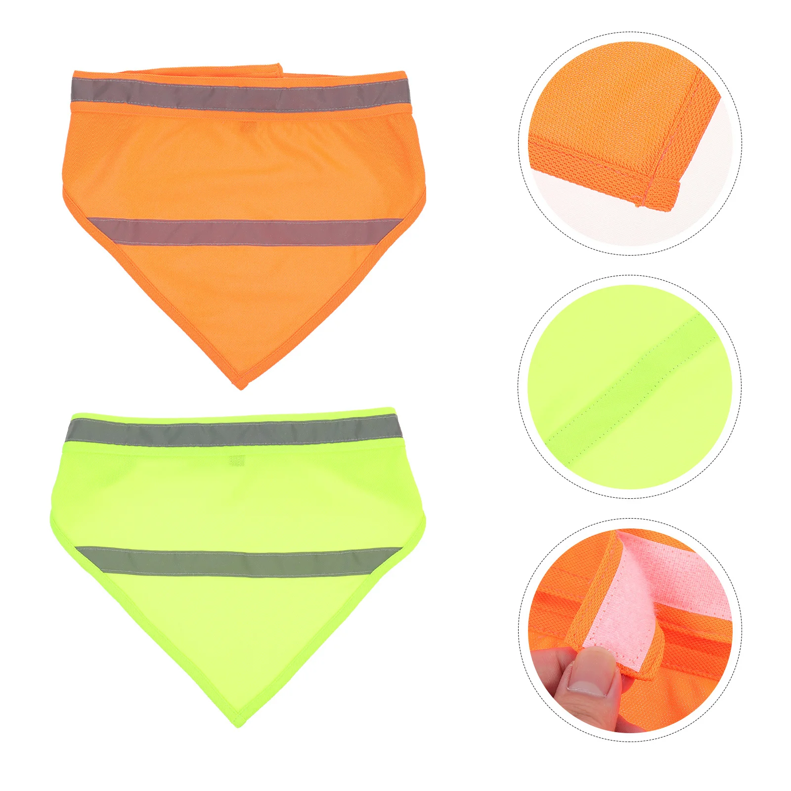 

2pcs Reflective Pet Scarf Dog Bandana High Visibility Washable Adjustable Safety Puppy Neckerchief Durable Machine Washable Dog