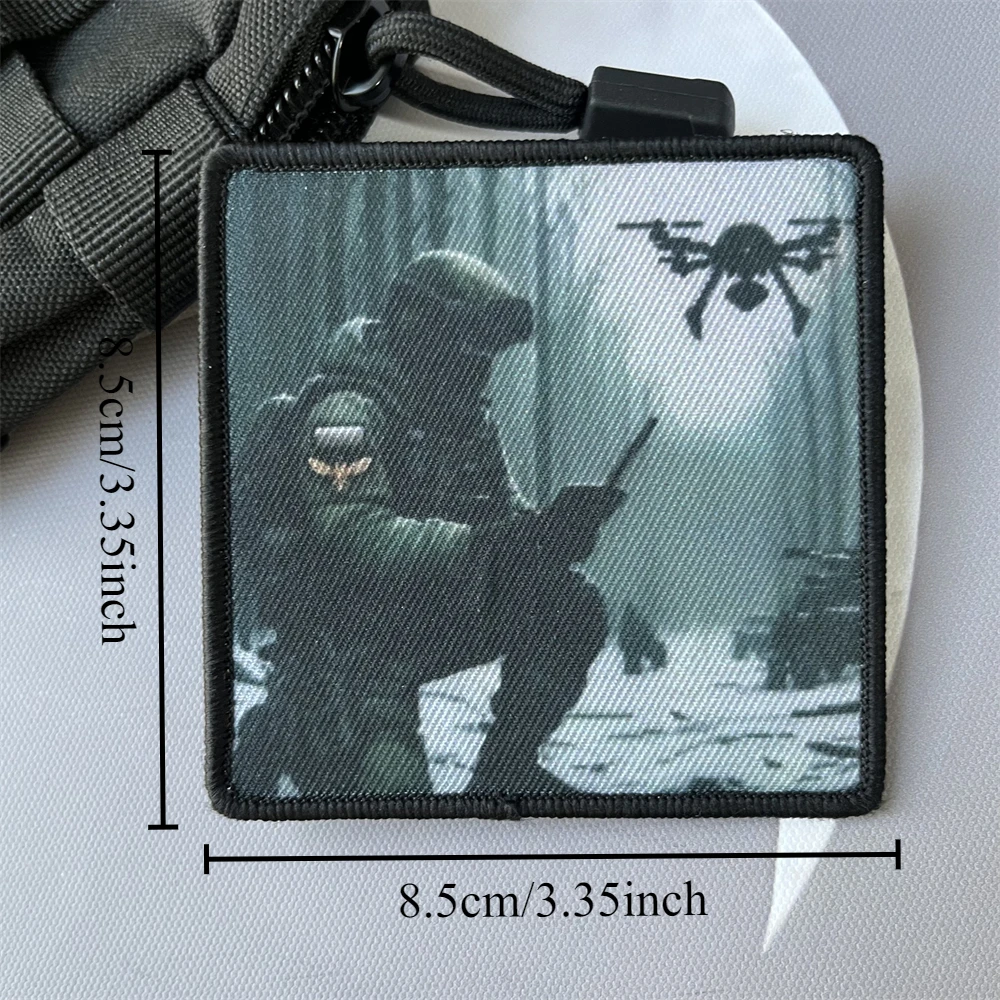 UAV Operator Morale Badge Patches for Clothing Tactical Backpack Military Armband Printed Hook and Loop Sticker