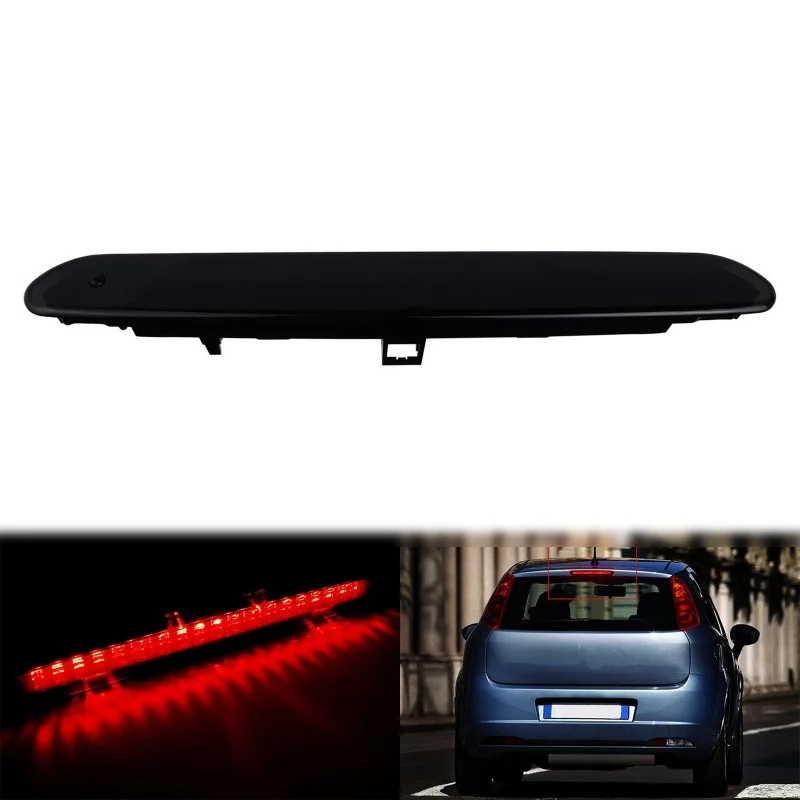 High Mount Stop Lamp Tail Brake Light Red/Black For Fiat Grande Punto Evo LED High Level Third Brake Light OEM#51974522 51722247