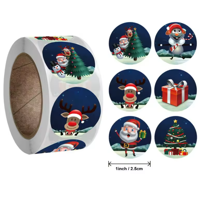 Children's Christmas gift label stickers School teachers commended students reward Self-adhesive Decorative gifts series - Image 13