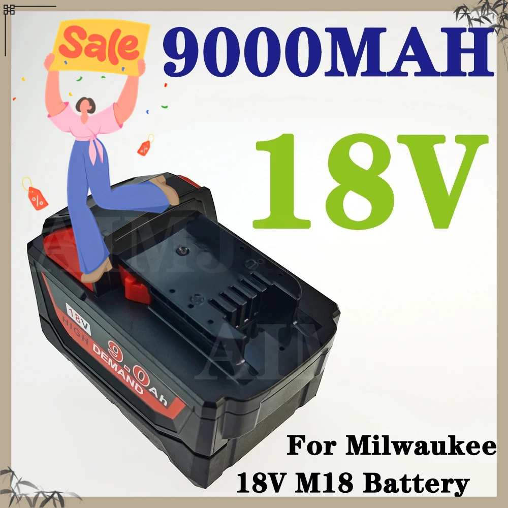 

Литий-ионный аккумулятор 18В 9.0Ач 48-11-2460 48-11-2412 для электроинструментов Milwaukee M18