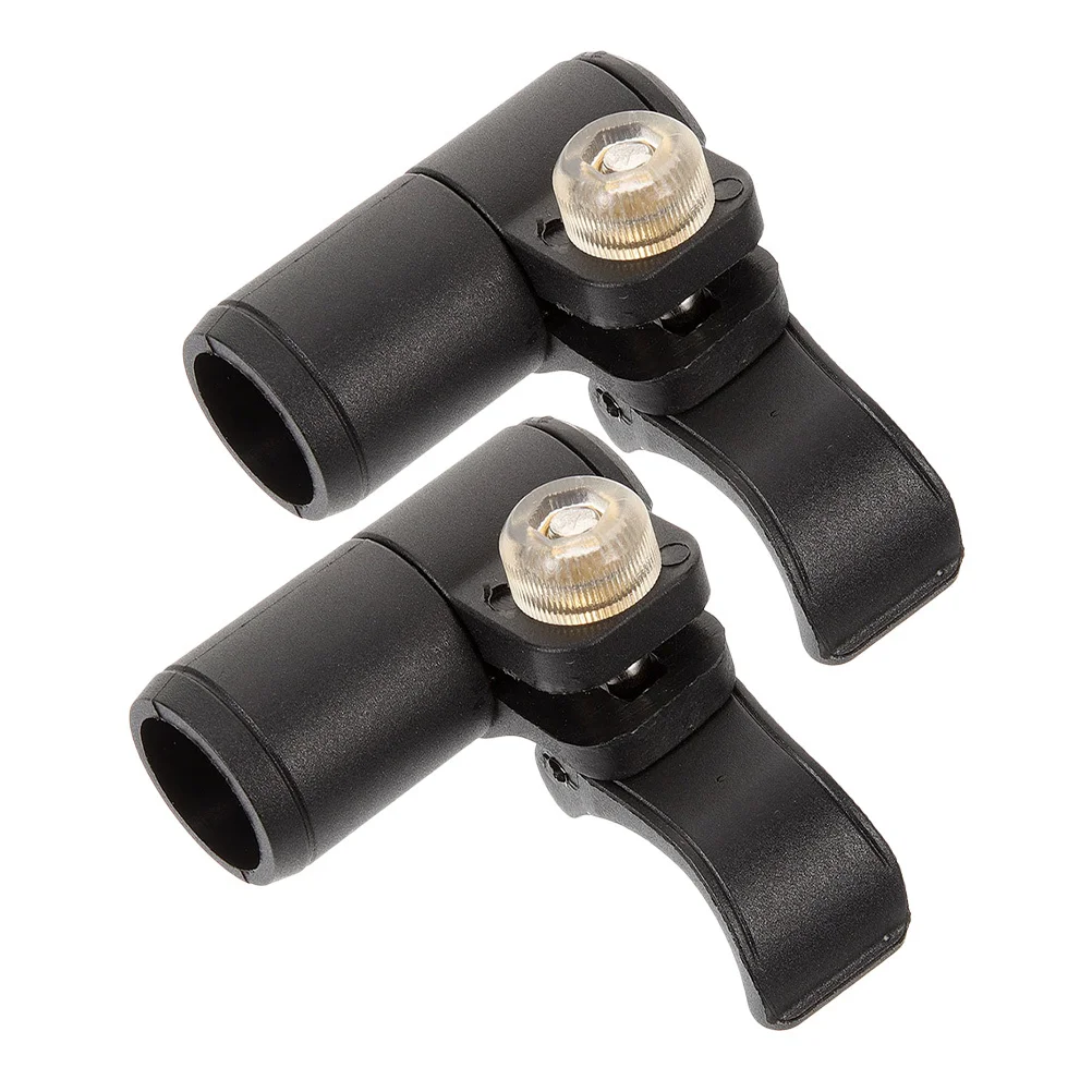 

2 Pcs Hiking Pole External Lock Accessories Cane Fastener Clip Walking Stick Trekking Rubber Adjustable