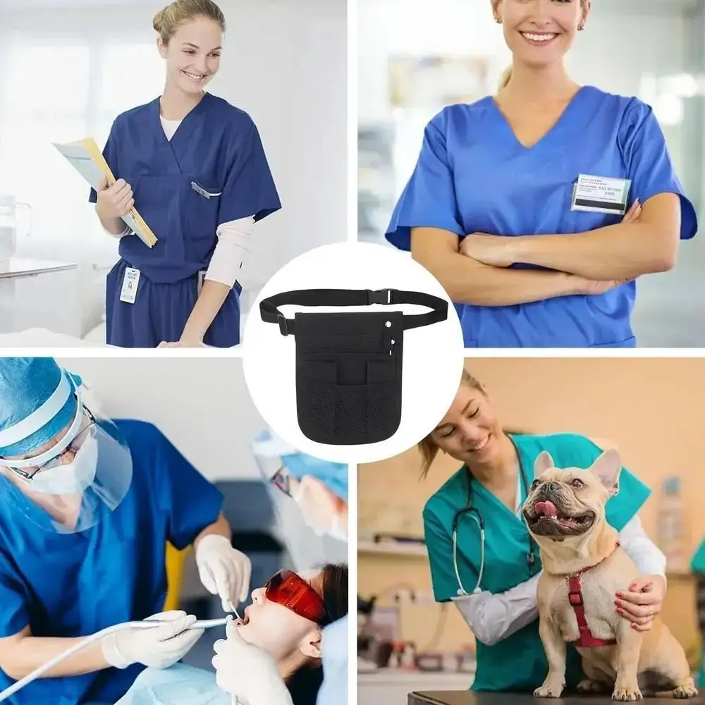 

Large Capacity Nurse Tool Storage Bag Adjustable Multi-Compartment Nurse Organizer Belt Lightweight Portable Hardware Tool Kit
