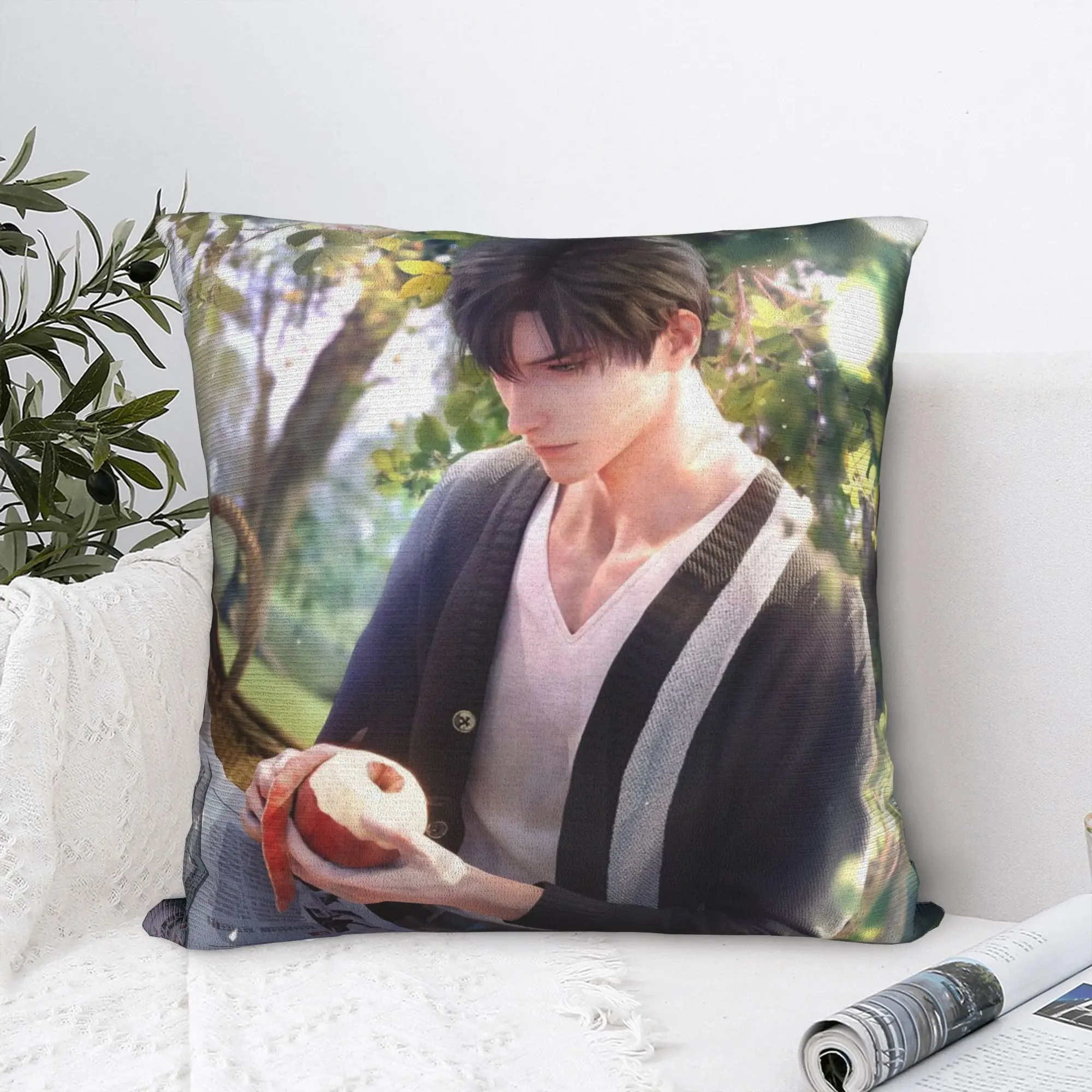 Cartoon Love and Deepspace Pillowcase Cushion Cover Decorative Xavier Zayne Rafayel Sylus Throw Pillow Case Cover Home 45X45cm