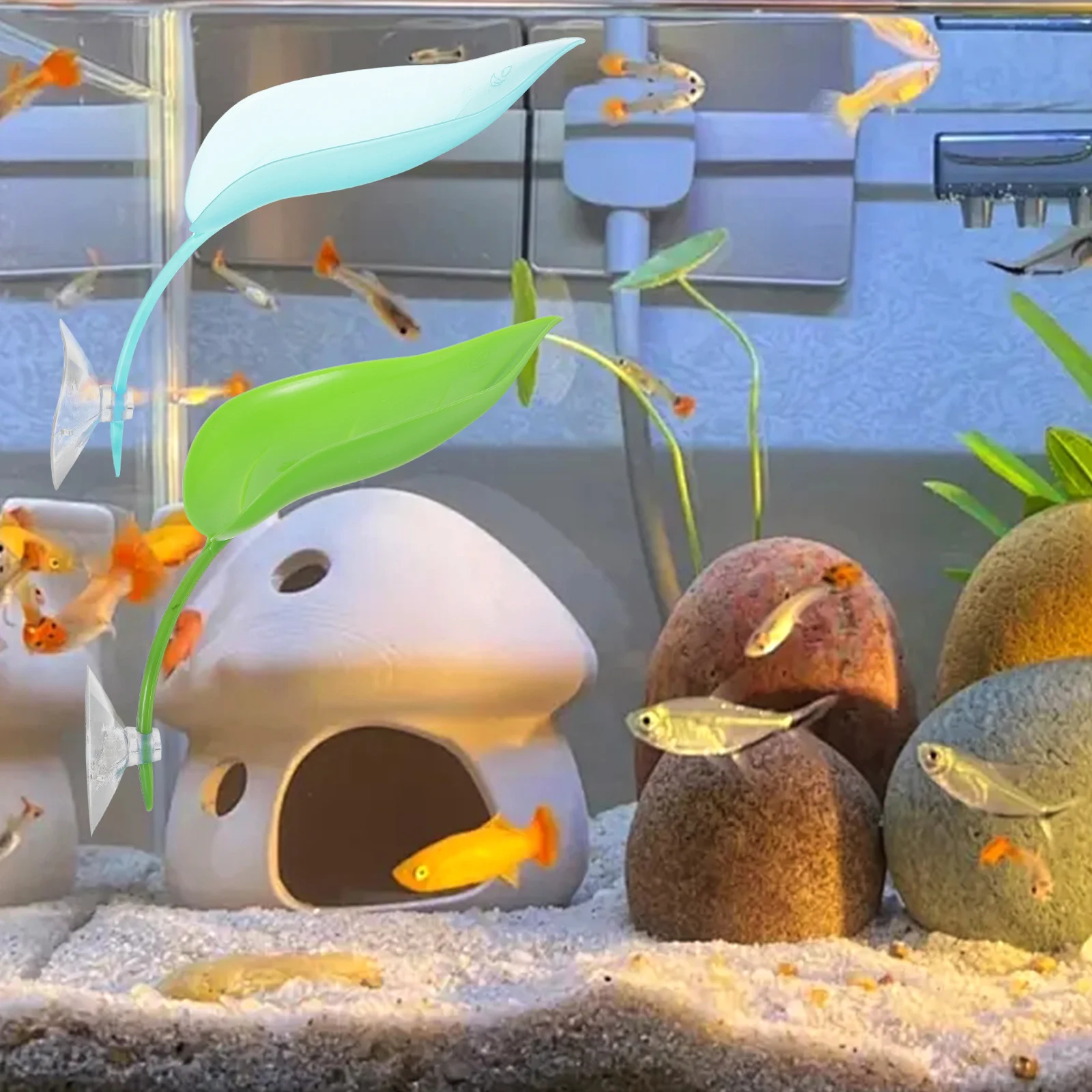 

3Pcs Betta Fish Resting Leaves Aquarium Decor Realistic Plastic Plants for Fish Tank Easy Install Natural Habitat Enhancement