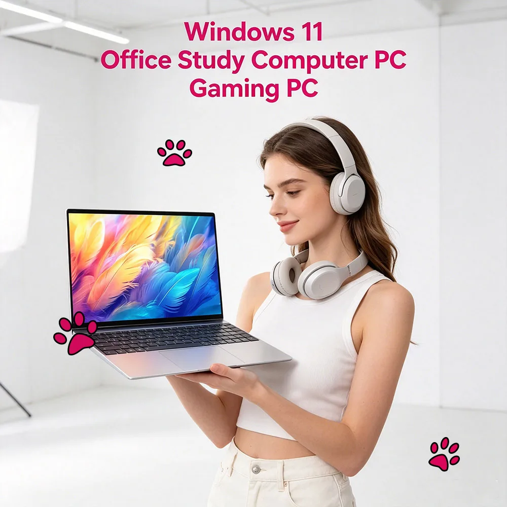2026 14.1 Inch FHD Ultra Thin Laptop Intel N3700 Win11 DDR4 16GB/32GB RAM 2TB SSD Portable Business Office Notebook PC