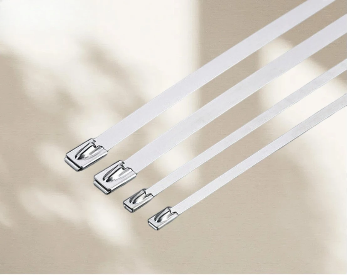 

100Pcs 4.6mm 304 Stainless Steel Cable Ties Heavy Duty Self-Locking Cable Zip Tie Multi-Purpose Metal Exhaust Wrap Locking Ties