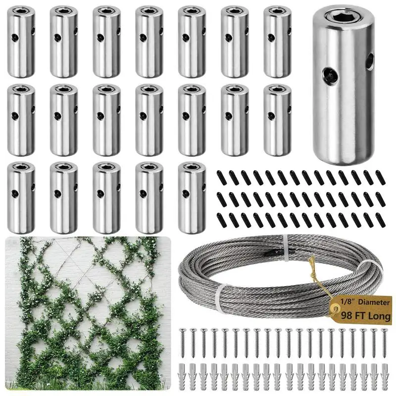 

Wire Trellis Kit Wall Mounted Stainless Steel Wire Trellis Potted Plant Climbing Racks Multipurpose Balcony Plant Flower Racks