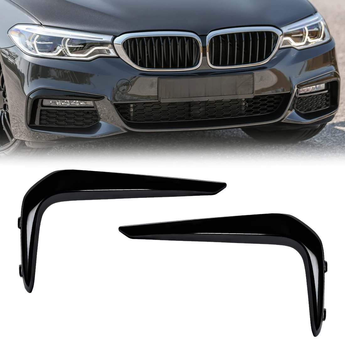 

Передний бампер, противотуманная фара, крышка века для BMW 5-Ser G30 G38 для M-Sport 16-20, накладка на брови, веко, аксессуары