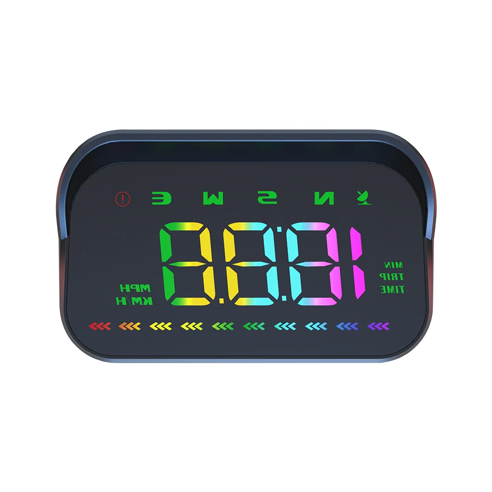 Colorful Version LED projector model M23 Universal Car HUD GPS Windshield Projection Overspeed Alarm for All 12V&24V Vehicles