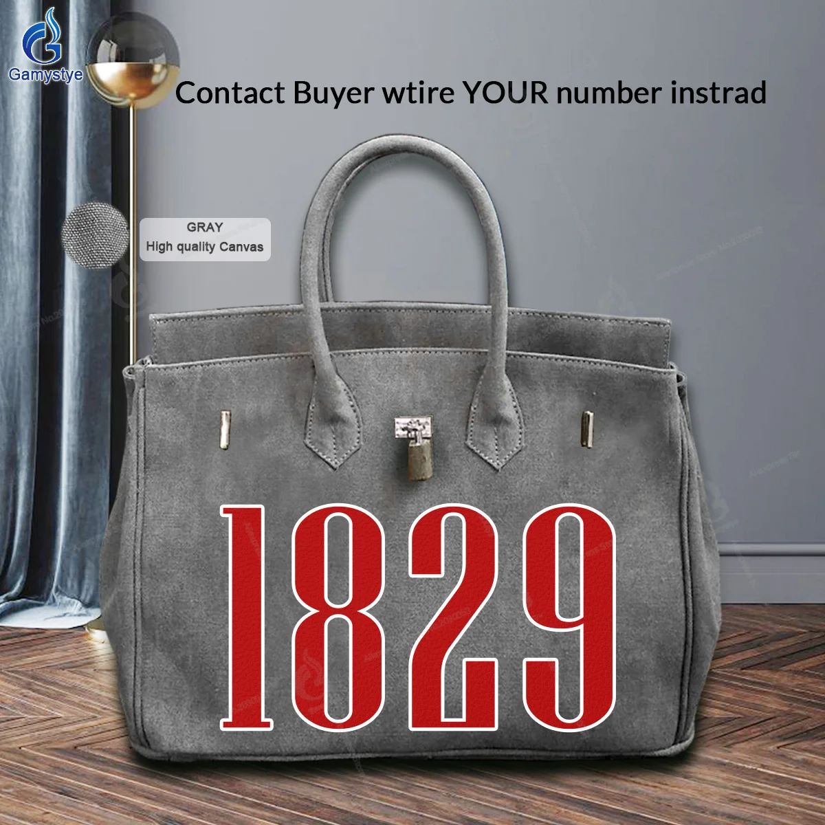 Printed Customize Art One thousand and eight hundred and twenty nine red and white numbers Bags 100% Real 16A Canvas Travel bag