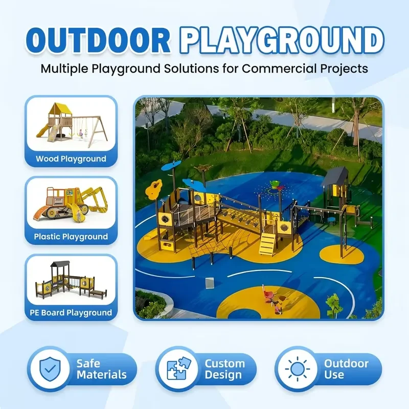 for Galvanized Steel PE Giant Spring Seesaw 2 Seater Outdoor Playground Anti Rust For Kids Kindergarten Amusement Park