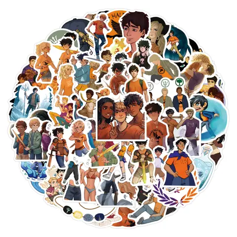 60Pcs Anime Percy Jackson Graffiti Stickers Phone Case Computer Guitar Skateboard Suitcase DIY Decorative Adhesive Sticker