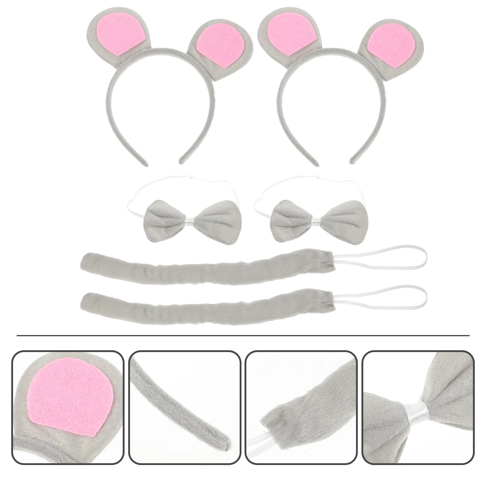 

2 Set Costume Rat Headdress for Kids Performance Headband Props Halloween Child