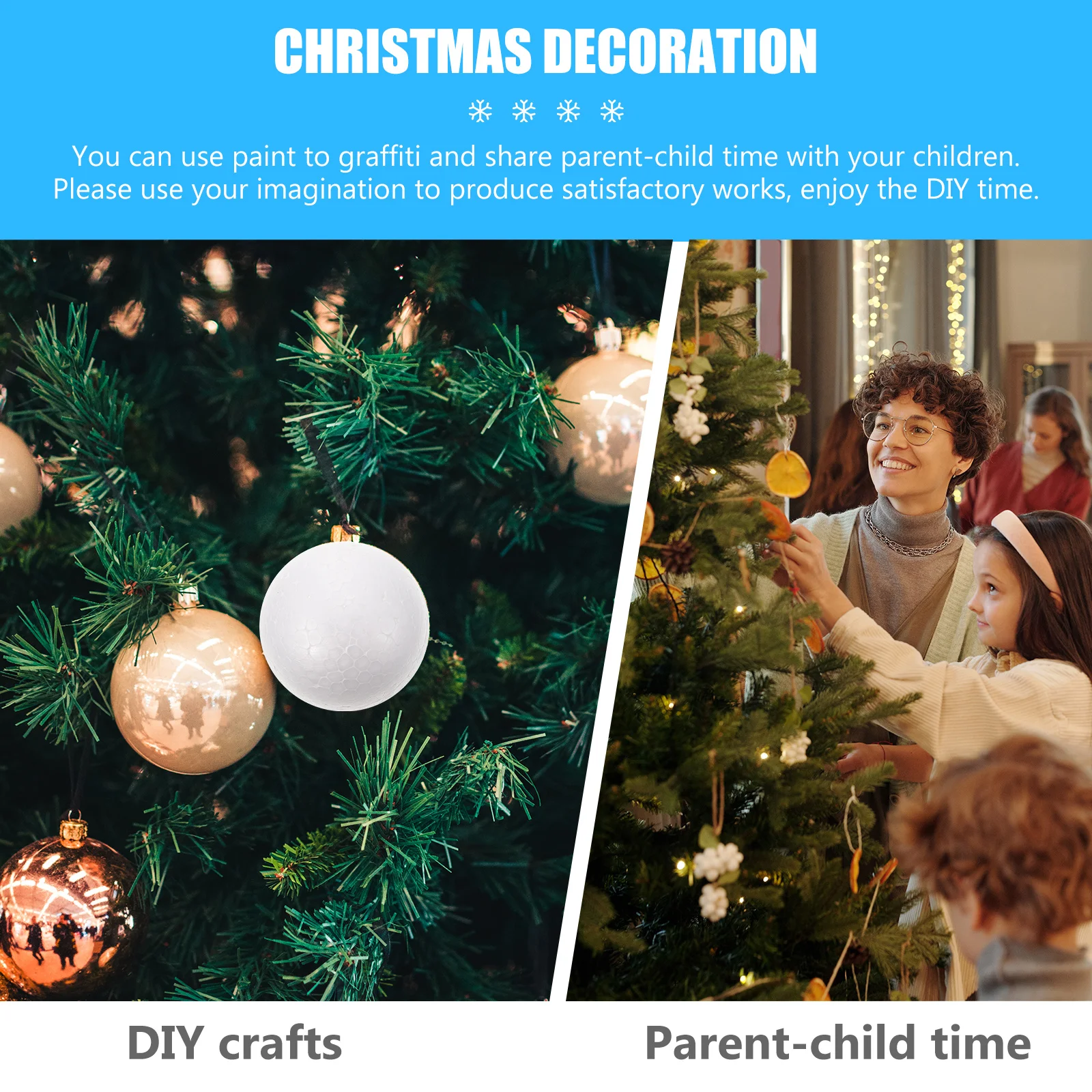 

20pcs Foam Ball Diy Craft White Unfinished Balls For Kids Painting Xmas Decor Party Centerpieces Ornament Supply