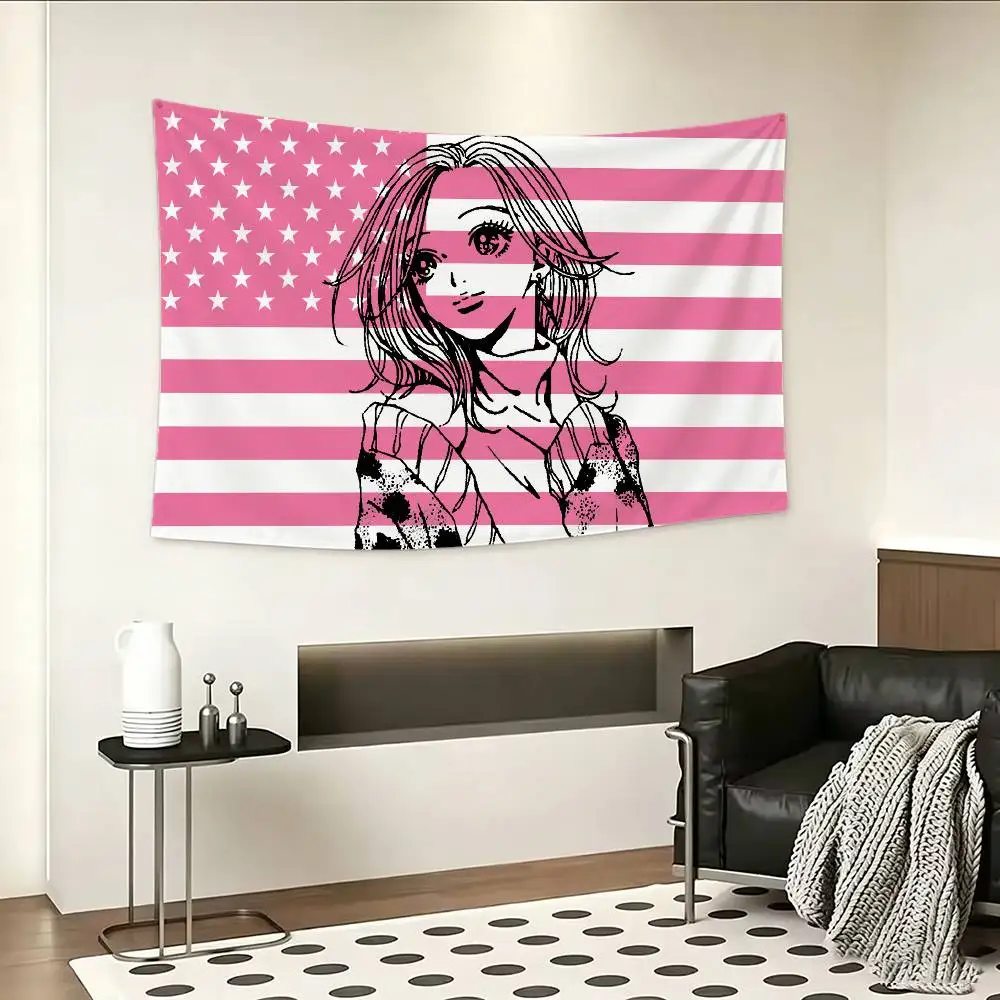 Anime Sweet Girl Love NANA Flag Digital Printing Banner for Garage Wall Out Door