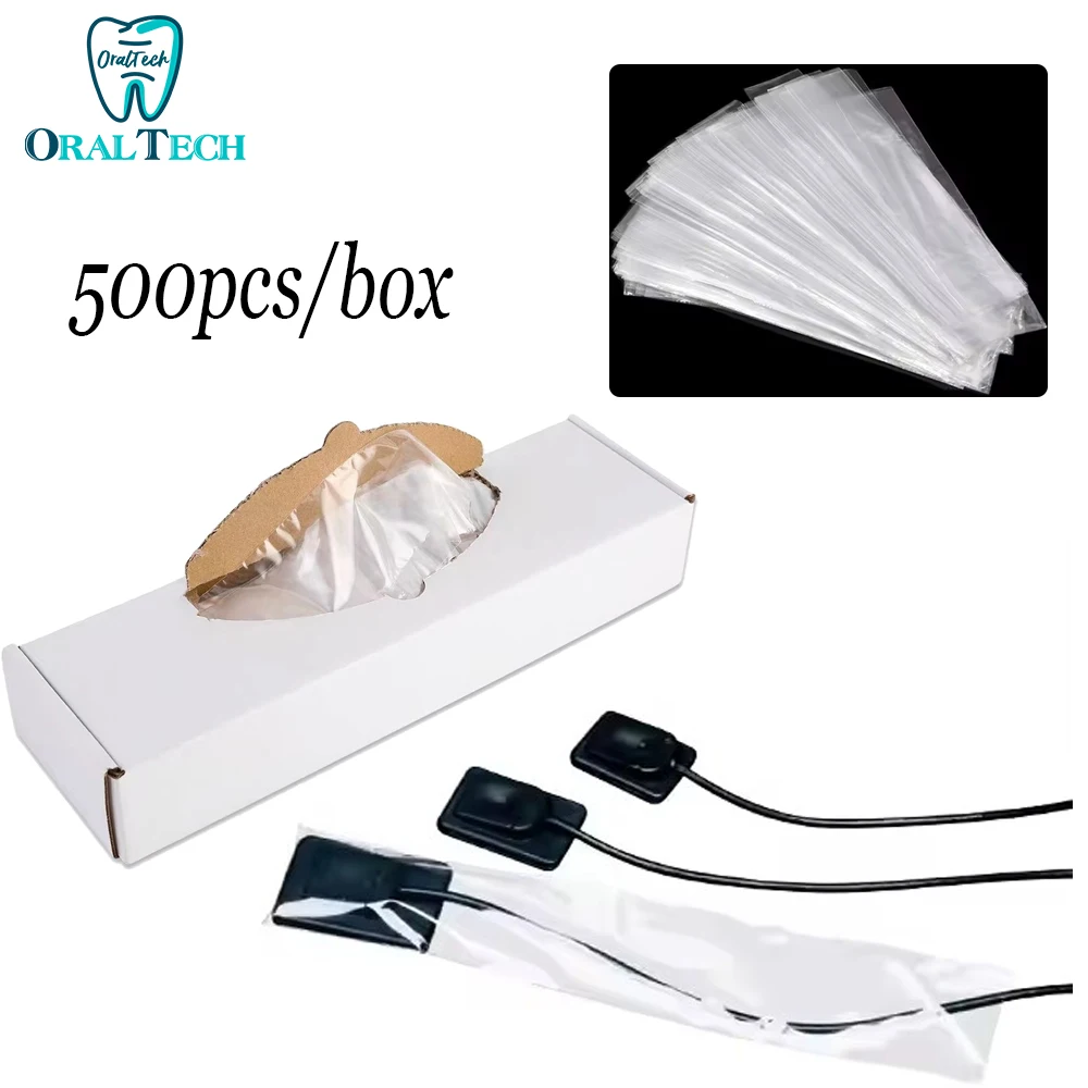 500pcs/Box Dental Disposable Poly Plastic X-Ray Digital Sensor Sleeves Cover Protector Protective Film Sheath Dentistry Material
