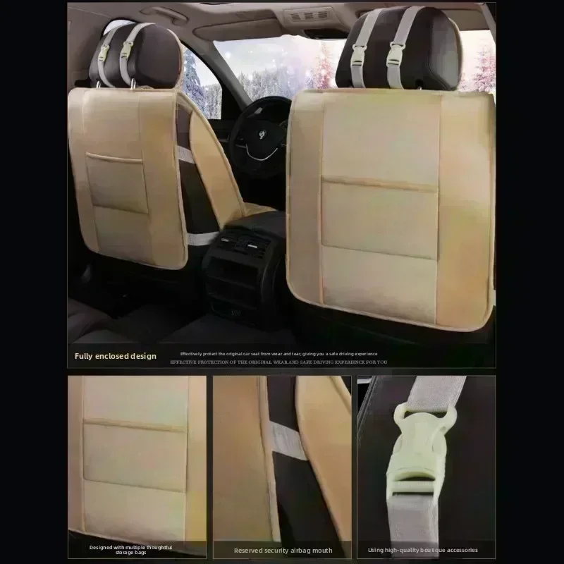 غطاء مقعد السيارة Ford F-150 قصير من القطيفة الناعمة المريحة والدافئة، وهو سميك ويمتلك ملمسًا راقيًا في الشتاء #2