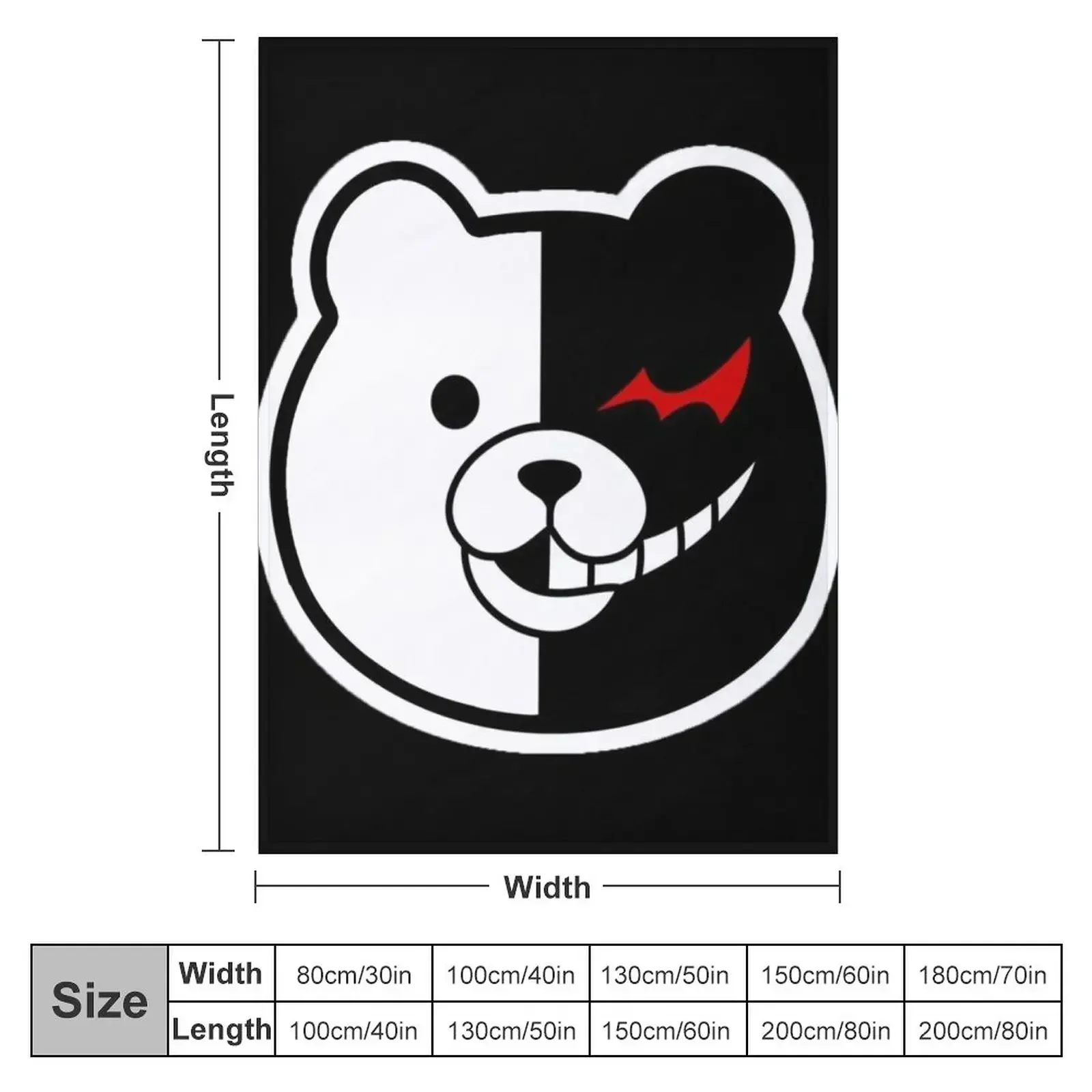 Dangaronpa Monokuma Throw Blanket Thermal Hairy Soft Plaid christmas decoration Bed Decorative Sofa Blankets