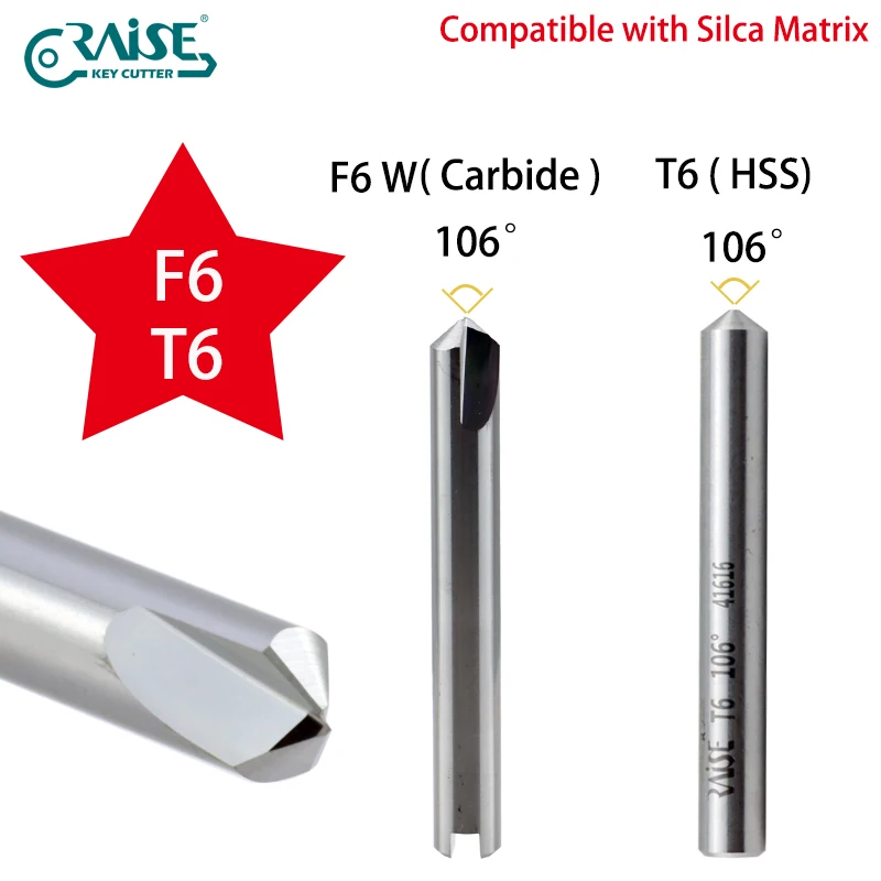 

Фреза RAISE, совместимая с станком для нарезки ключей SILCA F6 T6 SILCA MATRIX