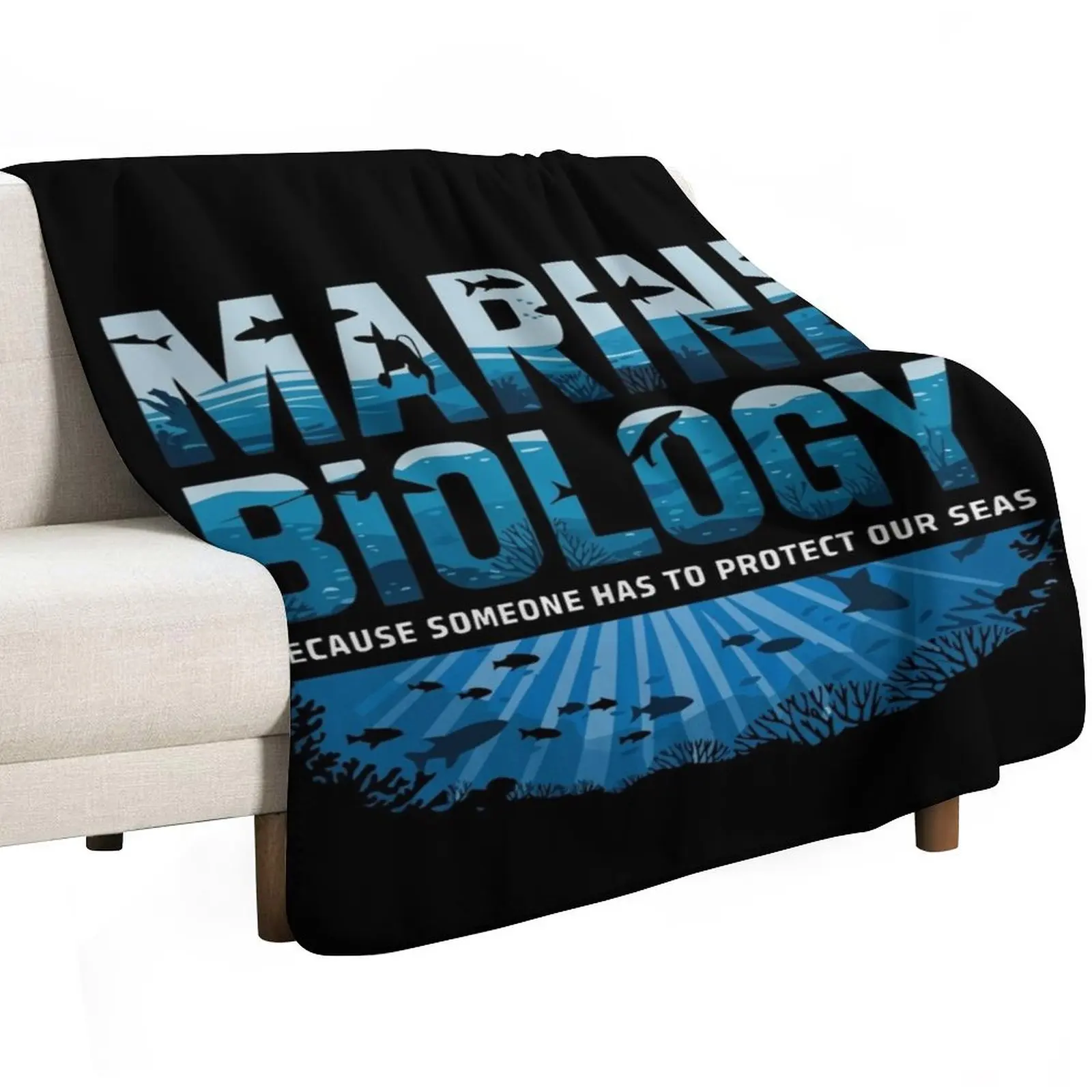 Funny Marine Biologist student Marine Biology Throw Blanket For Sofa Thin Travel Bed covers Decoratives Retros Blankets