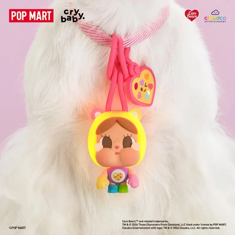 POPMART CRYBABY Care Bears Series Mini Light Blind Box Original Toys Guess Bag Mystery Box Doll Anime Figure Ornament