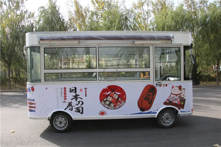 Bar Bir Van kopi es krim, anjing panas keranjang makanan listrik truk makanan seluler dapur restoran Vintage