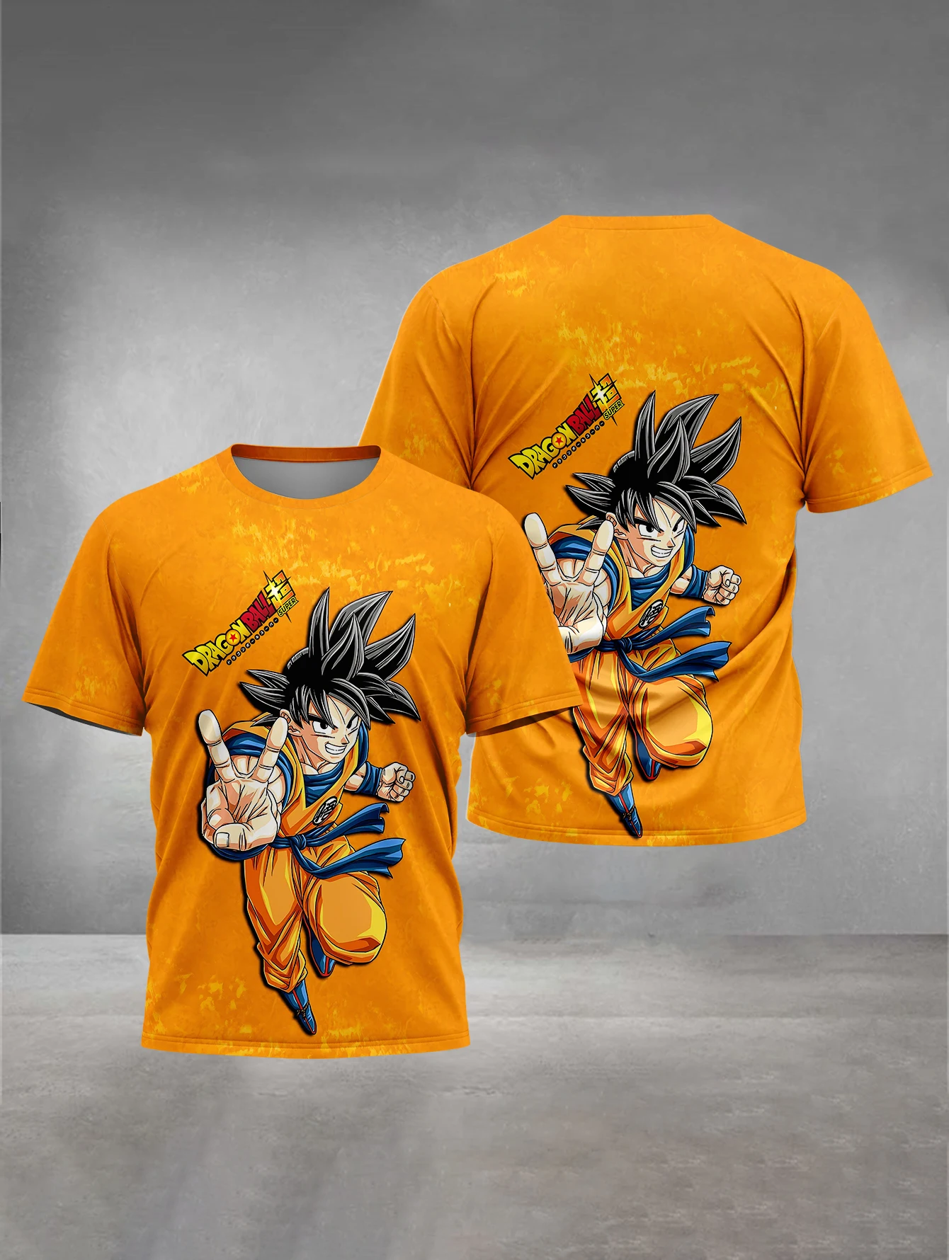 2025-26 여름 새로운 베스트 셀러 애니메이션 드래곤 볼 Goku 슈퍼 사이안 3D 인쇄 의류 야외 의류 소년과 소녀상의