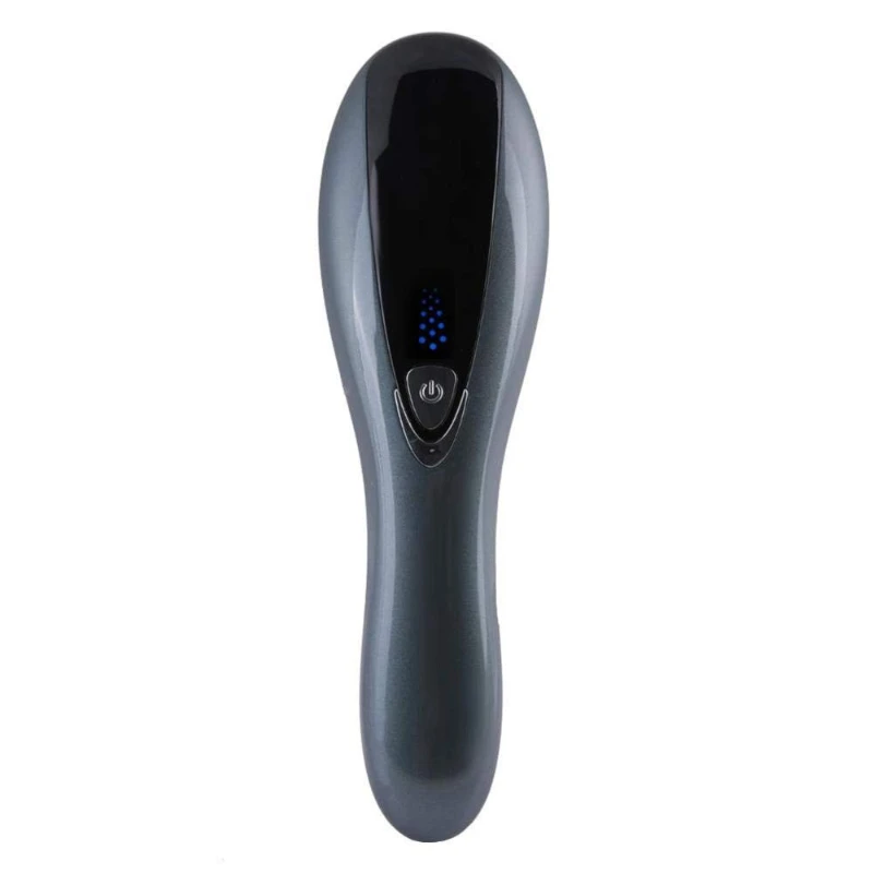 Handheld vibrating hair serum disperse head scalp massager