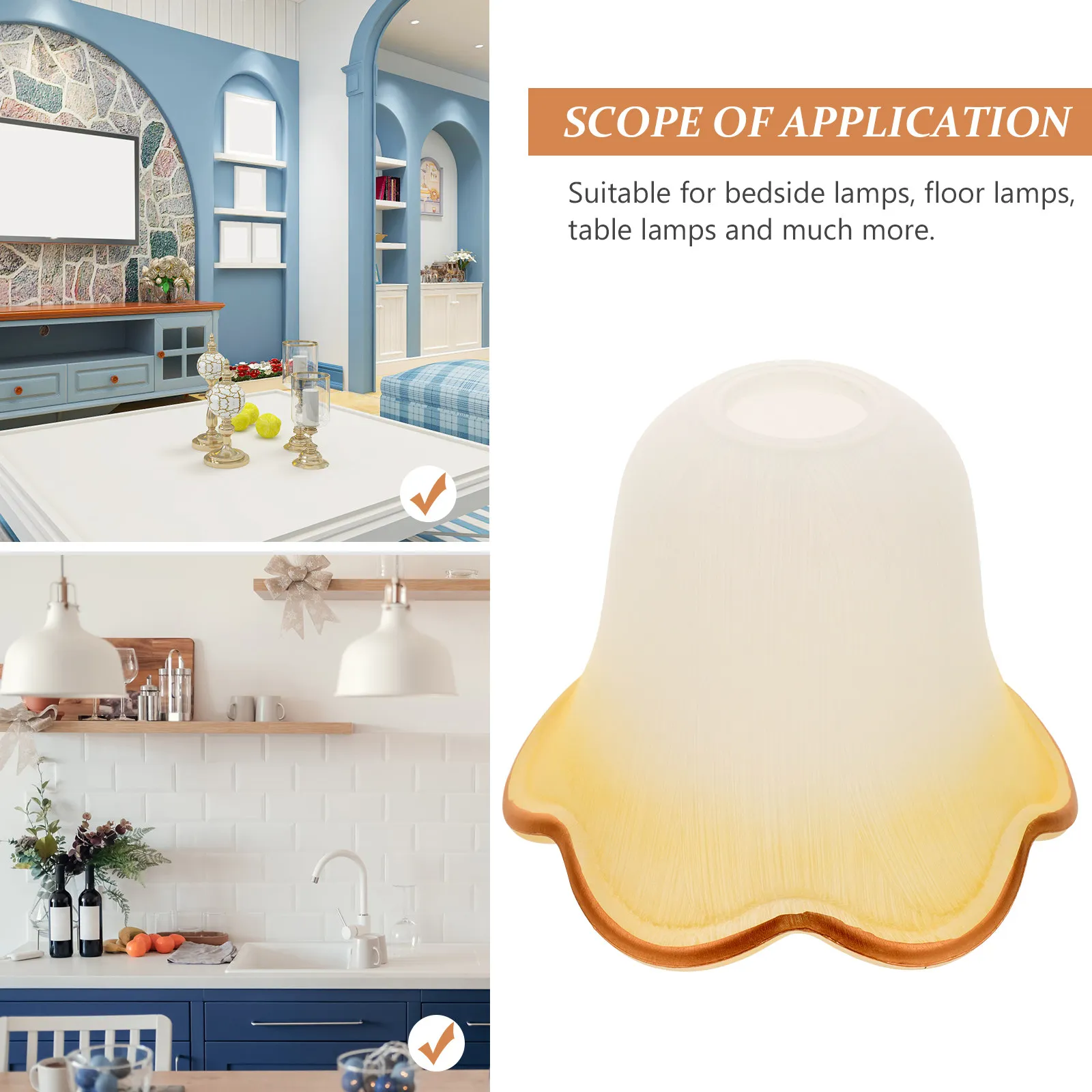 1Pcs Premium Glass Lamp Shade European Style Elegant Home Decoration Light Diffuser for Bedside Floor Table Lamps Gift
