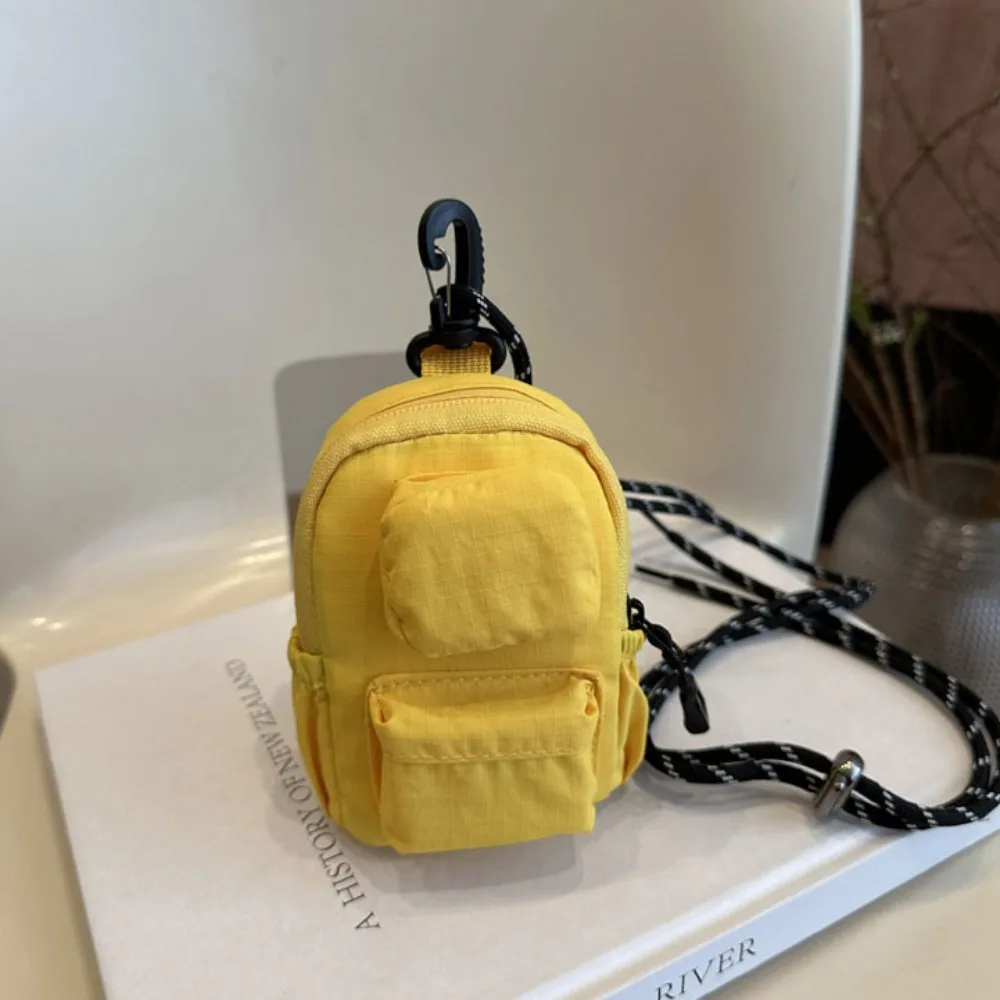 Nylon Hanging Neck Coin Purse Multifunction Korean Style Lanyard Crossbody Bag Hip Hop Earphone Storage Bag