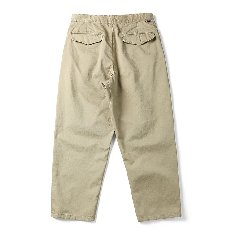 Japanese Retro Streetwear Heavyweight Raw Canvas Cargo Pants - Straight-Cut Utility Work Pants Cityboys for Men High Quality