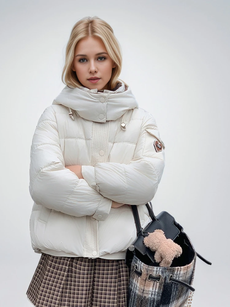 Short Cotton Padded Jacket Women Hooded Thick Warm Puffer Jackets Winter Female Loose Korean Streetwear Parkas Mujer Outwear