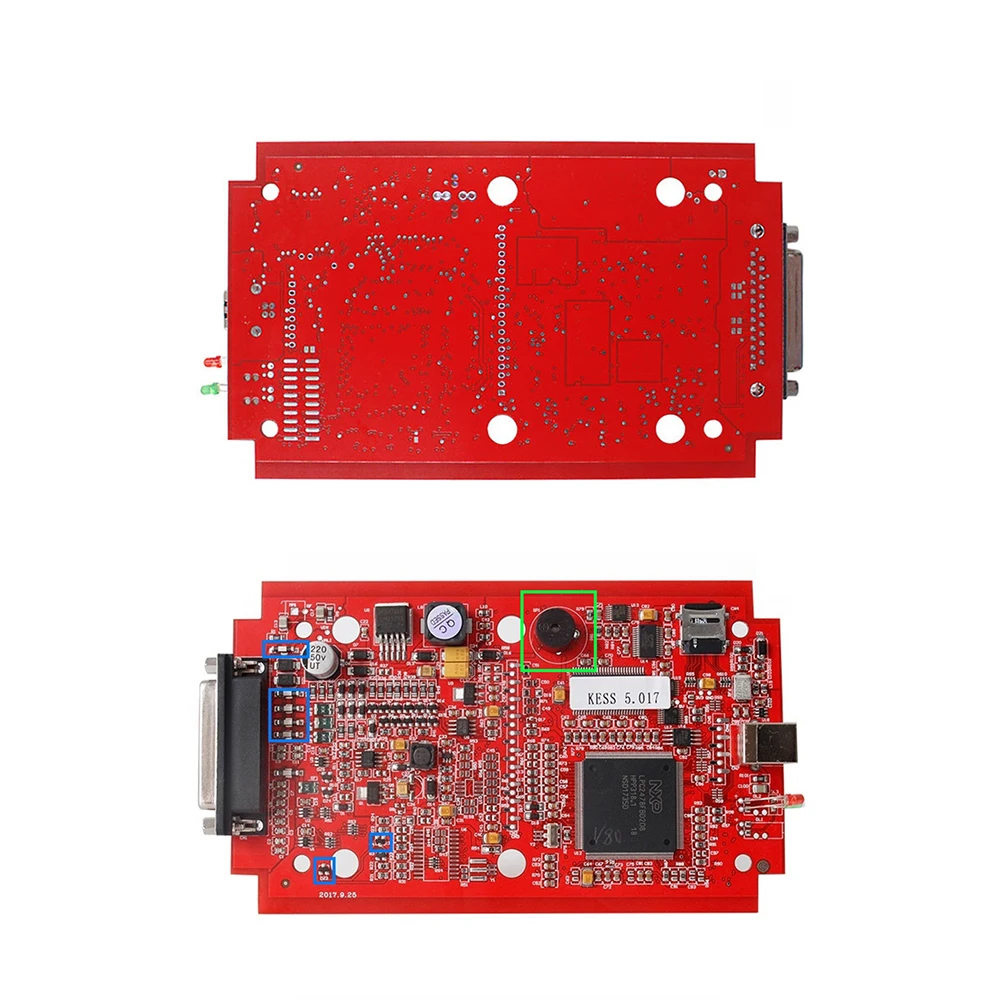 KESS V2.80 EU Red KTAG V5.017 4 LED 2.25 SW Online Unlimited KESS K-TAG 7.020 Master KESS 5.017 OBD2 Tricore ECU Repair Tool