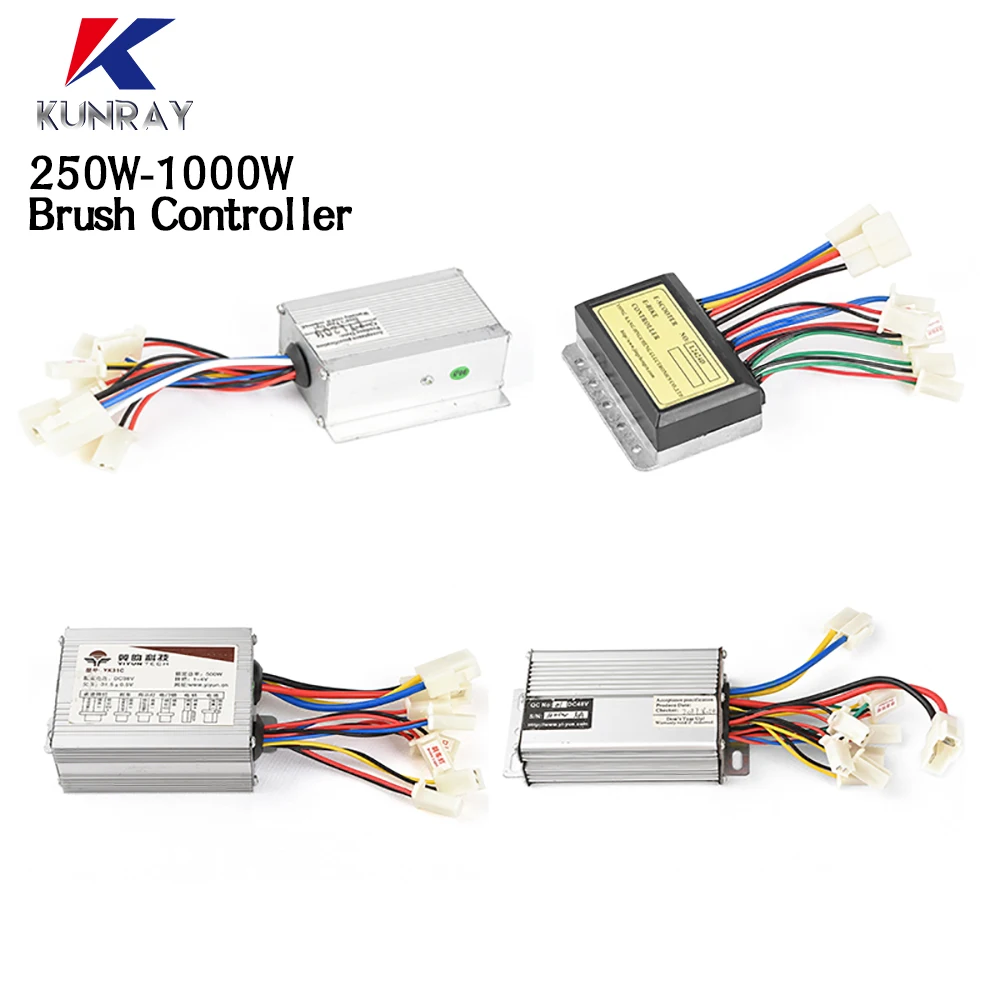 12V 24V 36V 48V 250W 350W 500W 1000W DC Electric Bike Motor Brushed Controller Box for Electric Bicycle Scooter Controller YK31C