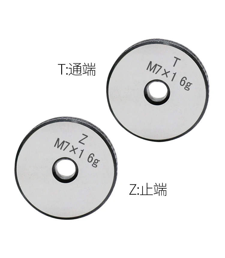 2er-Set 6g Metrische Gewindemessringe M1-M30 GO/NO GO Hochpräzise, professionell anpassbar für die mechanische Prüfung – Detail 8