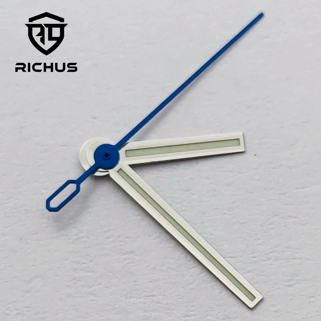RICHUS NH35 Dial 29mm Watch Dial With Watch Hands Blue Green Luminous Fit NH34 NH35 NH35 Miyota8215-DG Movement