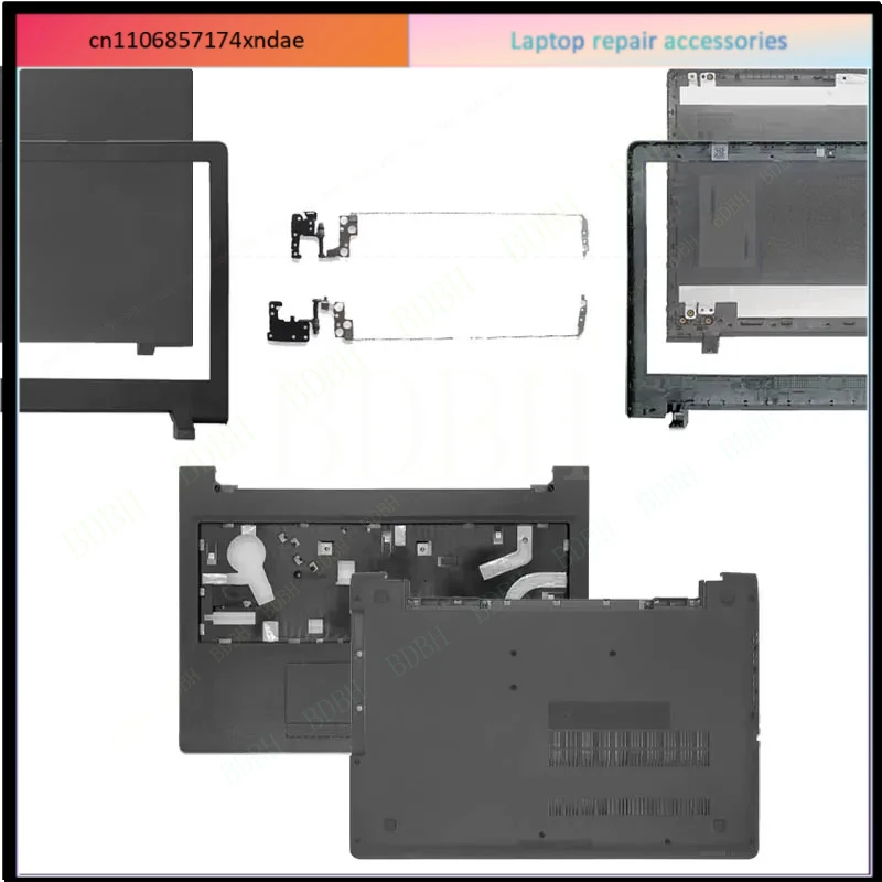 Para Lenovo IdeaPad 110-15 110-15ISK 110-15IKB, cubierta superior LCD para portátil, bisel frontal, reposamanos superior, cubierta inferior, bisagras