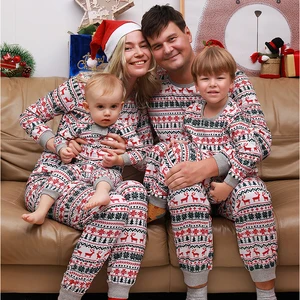 Familie Weihnachtspyjama Set, Weihnachtspyjama, Mutter und Tochter, Vater und Sohn Kleidung, Erwachsene und Kinder, Baby -Look, 2022 8 Hauptverkaufs Weihnachten Kranker Kunde - №8