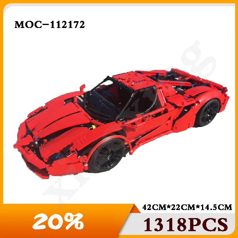 

MOC-112172 Movie Supercar Series 1318PCS Building Block Racing Model High Difficulty Assembled DIY Christmas Gifts Birthday Gift