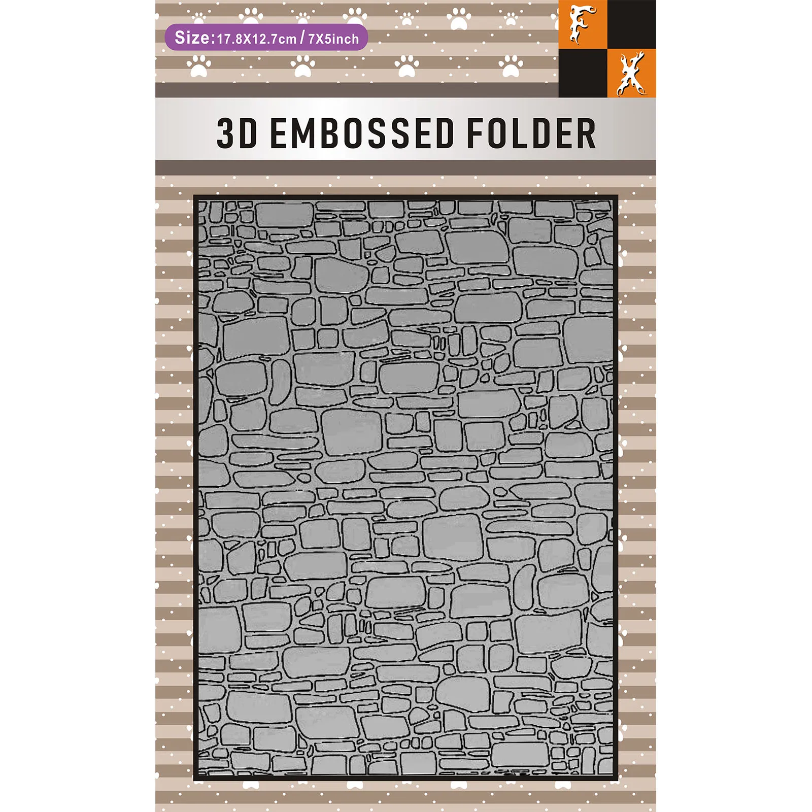 3D-Prägefolder mit Ziegelwand-Design, strukturiertem Musterhintergrund, DIY-Scrapbook, handgefertigtem Bastelmaterial, zum Prägen geeignet