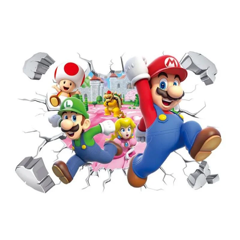 ملصق حائط لعبة كرتون للأطفال ، جدارية من الفينيل ، شارات للغرف ، ديكور منزل الحضانة ، غرفة نوم الصبي ، غرفة المعيشة ، الفن #6